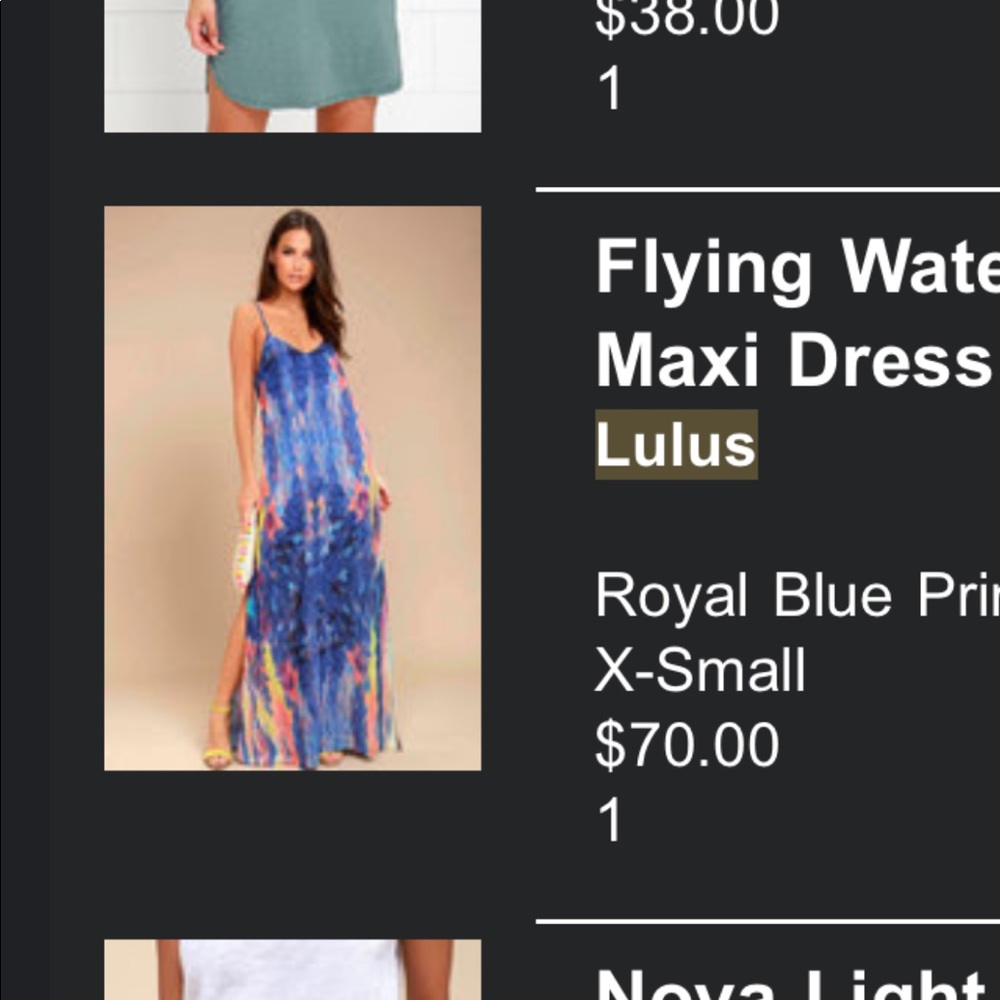 Flying water lulus blue maxi dress
